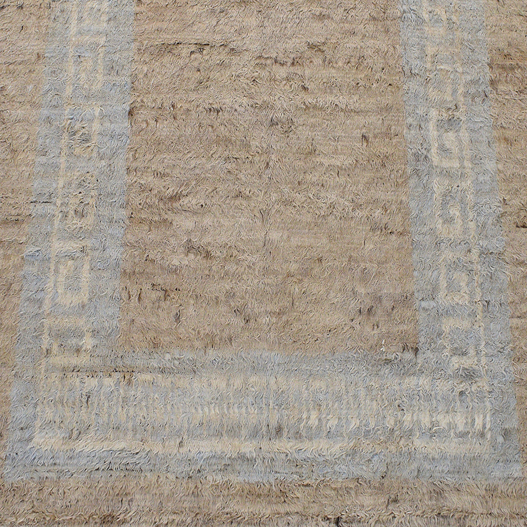 Thick Plush Bordered Shaggy Moroccan Area Rug 8x12