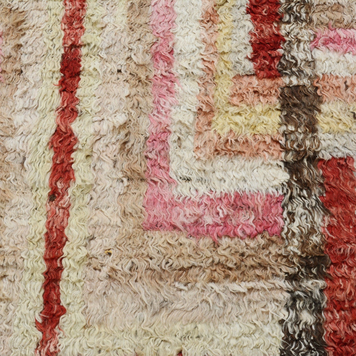 Thick Plush Geometric Shaggy Moroccan Area Rug 9x11