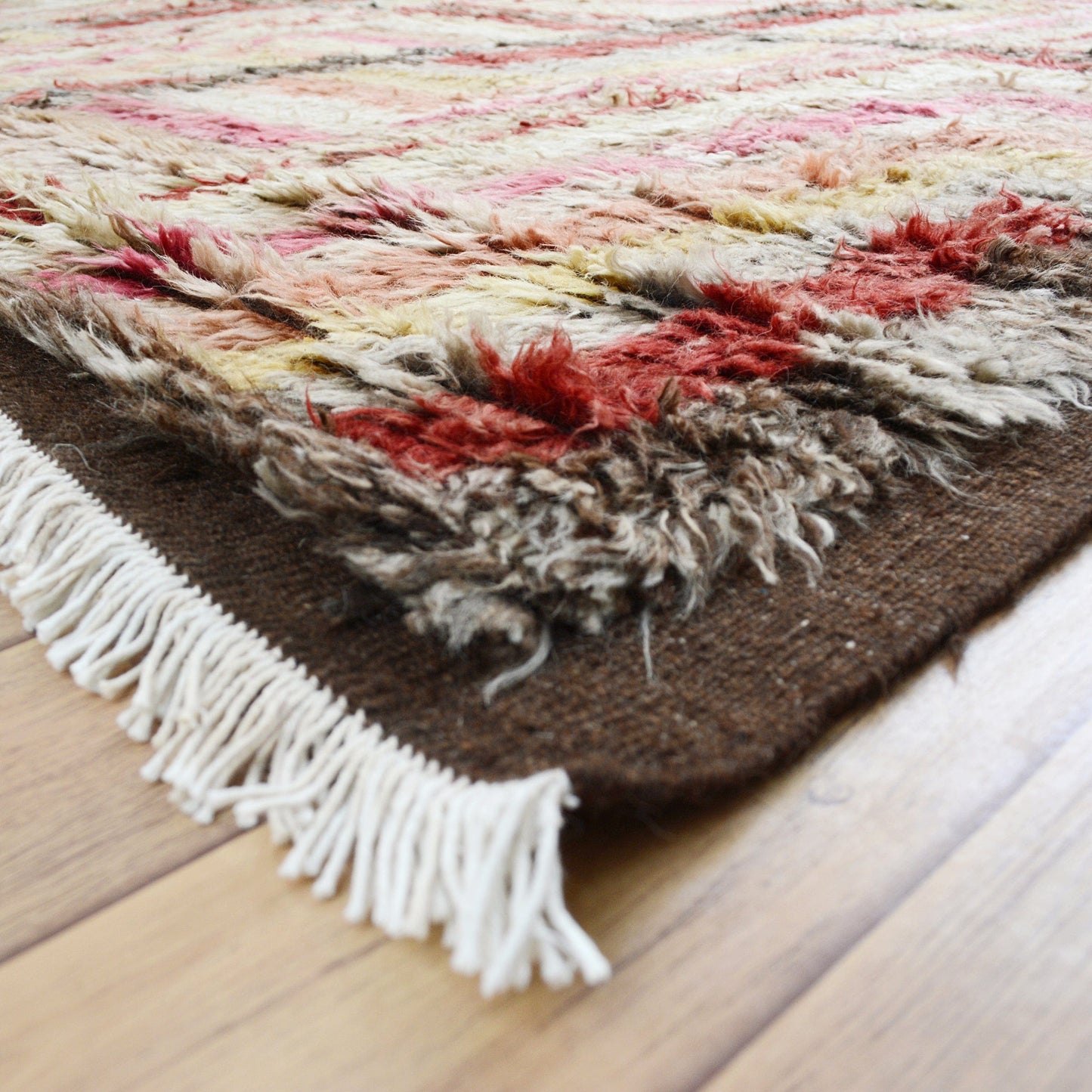 Thick Plush Geometric Shaggy Moroccan Area Rug 9x11