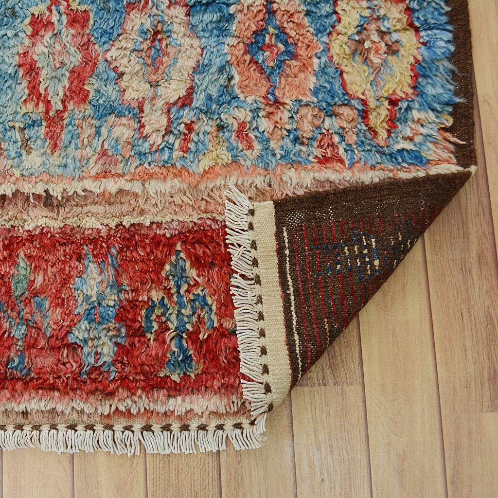 Geometric Plush Shaggy Moroccan Area Rug 5x8