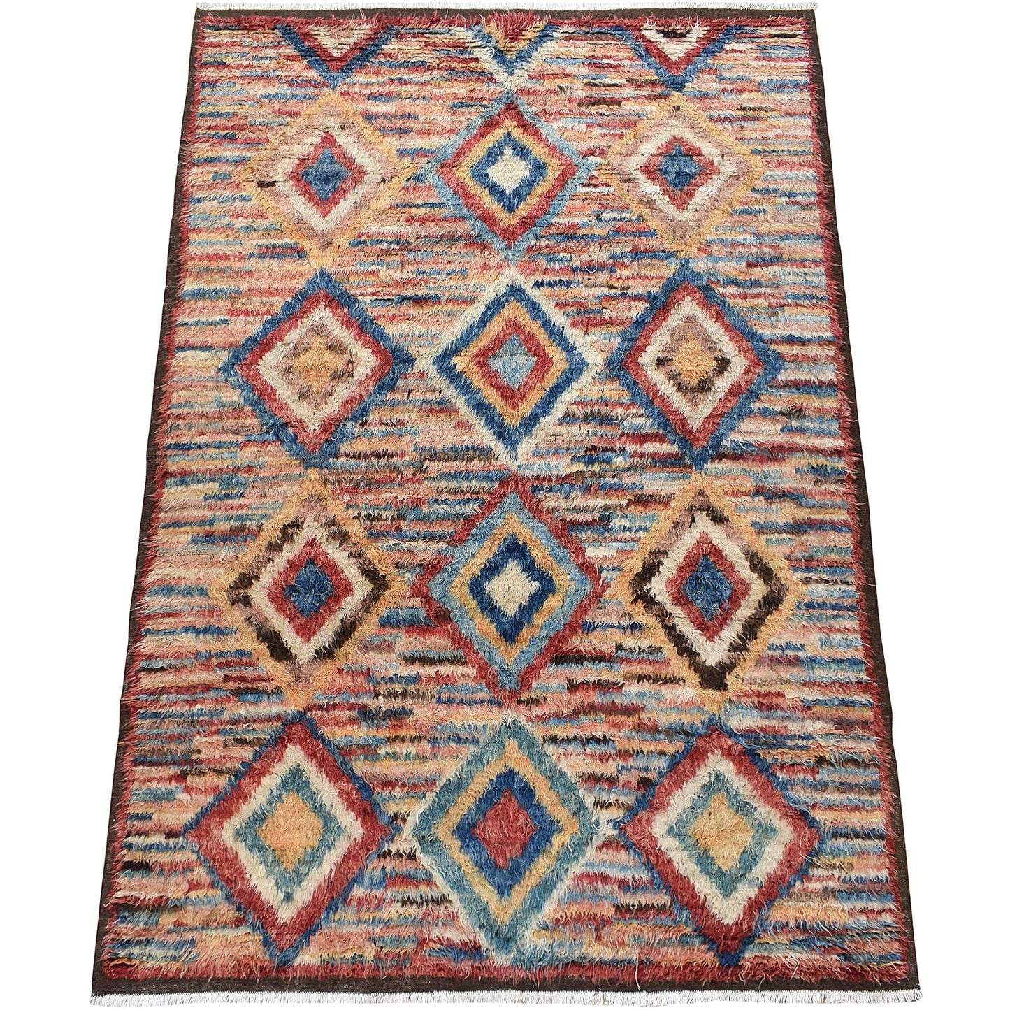 Modern Plush Shaggy Moroccan Area Rug 8x11