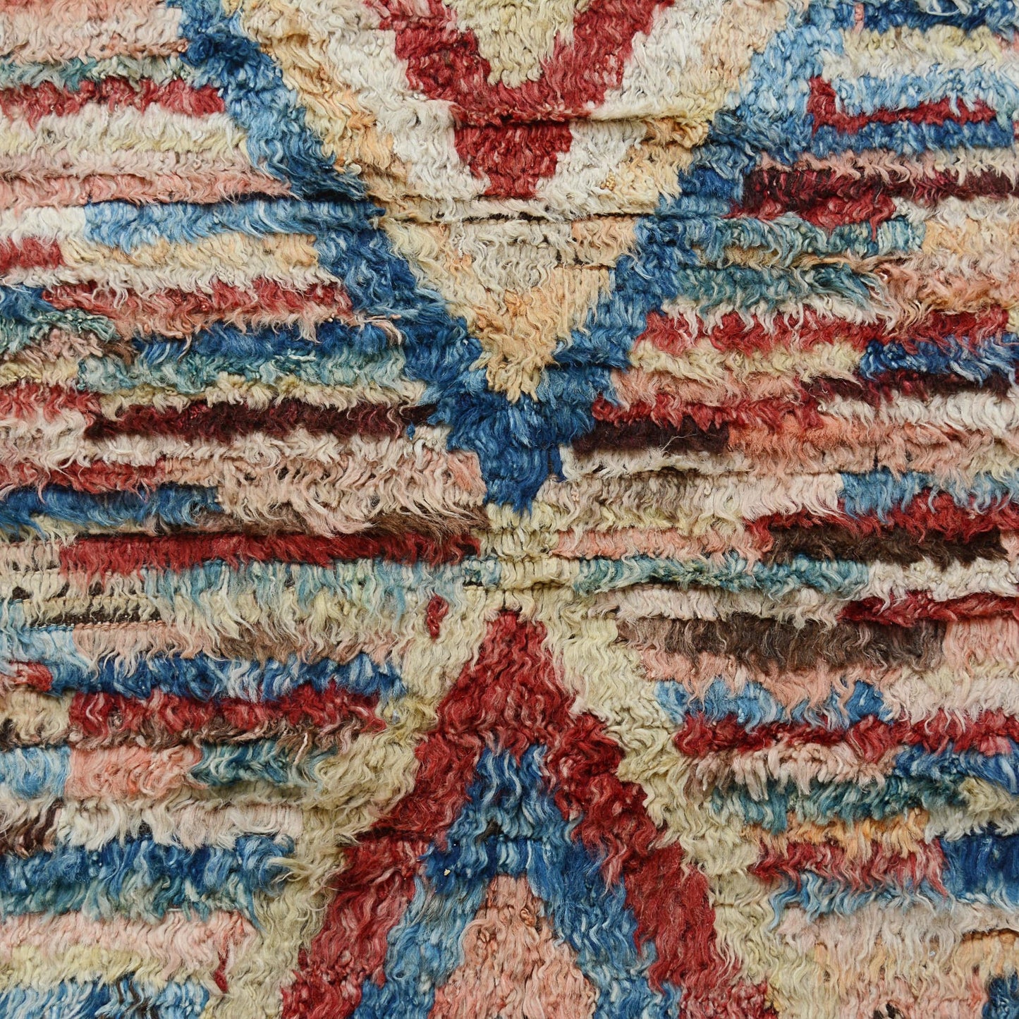 Thick Plush Geometric Shaggy Moroccan Area Rug 8x11