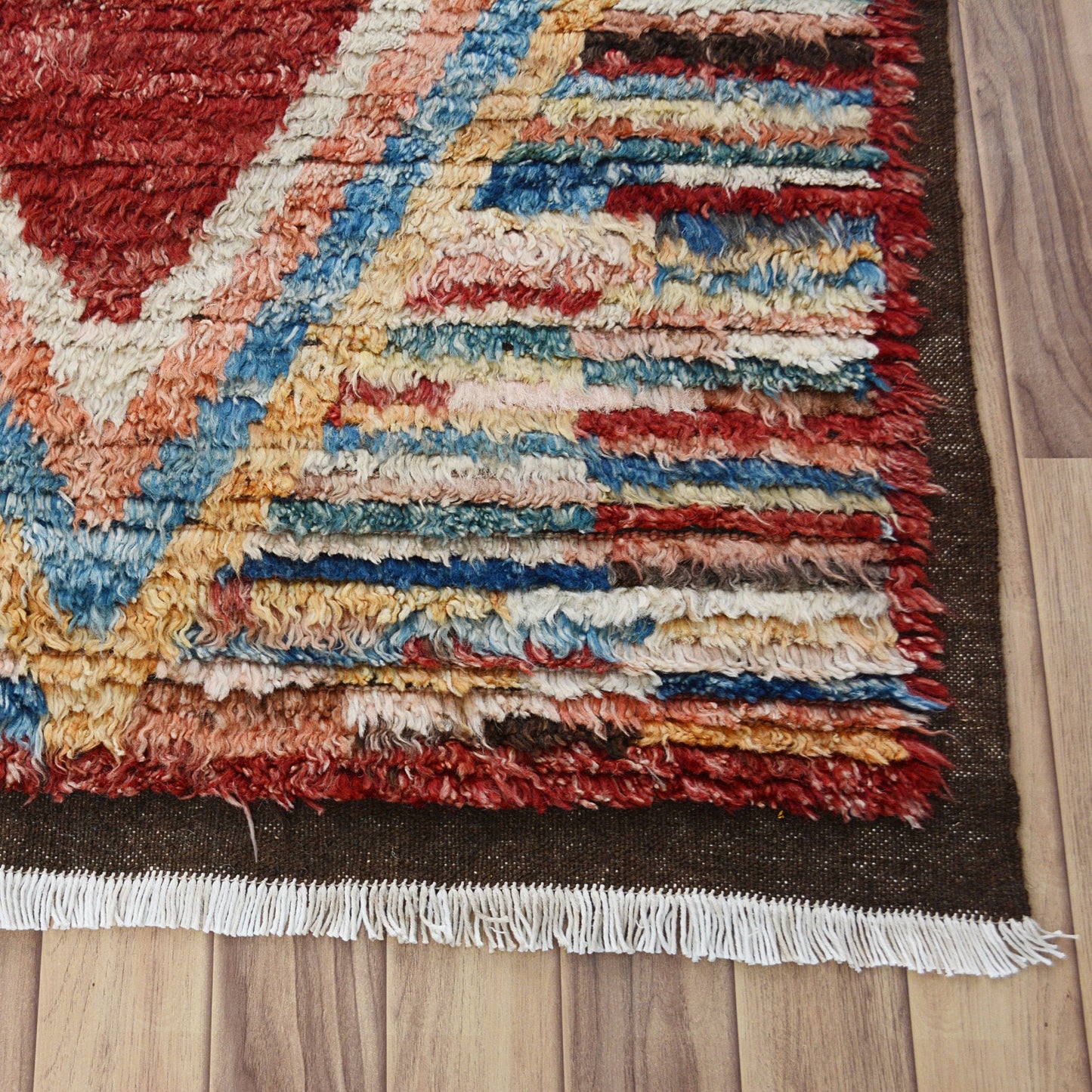 Thick Plush Geometric Shaggy Moroccan Area Rug 8x11