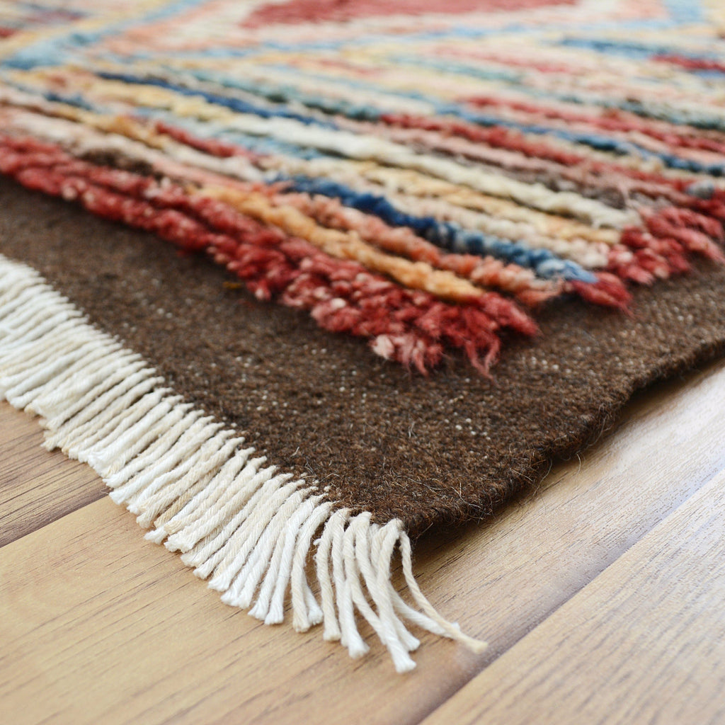 Thick Plush Geometric Shaggy Moroccan Area Rug 8x11