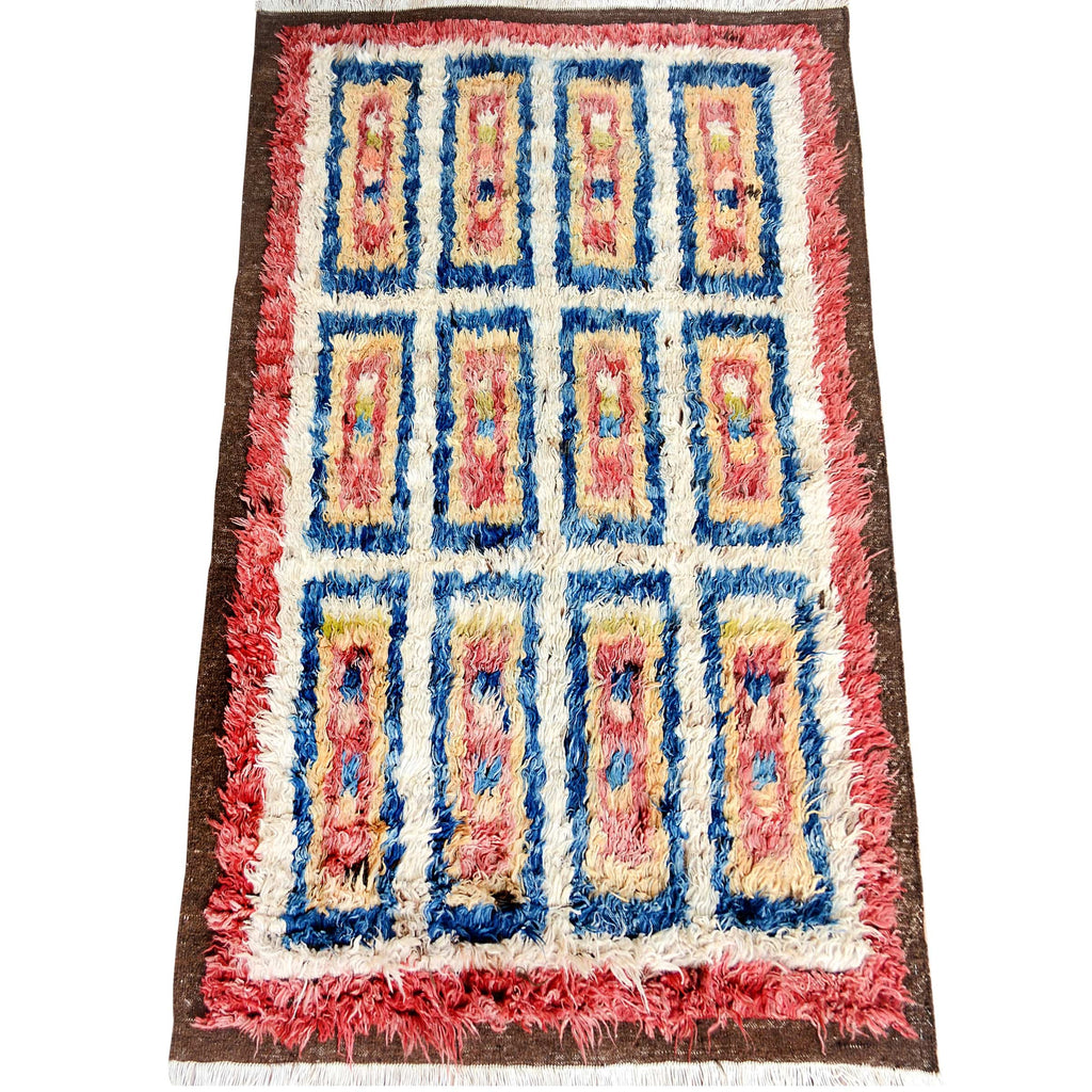 Geometric Plush Shaggy Moroccan Area Rug 4x6