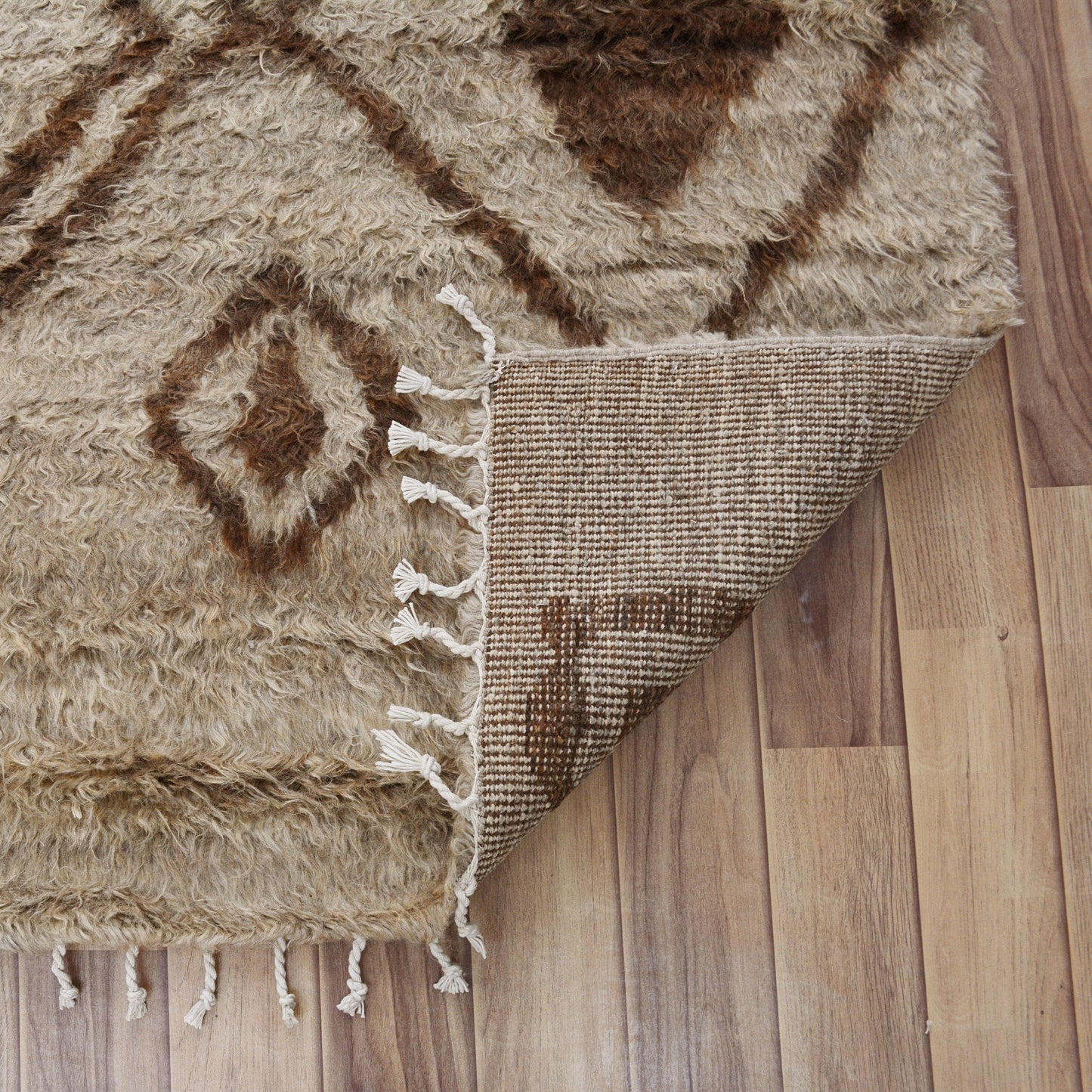 Thick Plush Tribal Shaggy Moroccan Area Rug 6x9