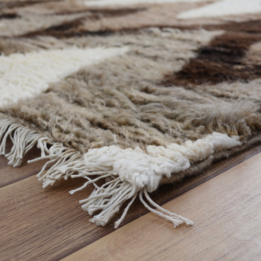 Thick Plush Chevron Shaggy Moroccan Area Rug 6x9