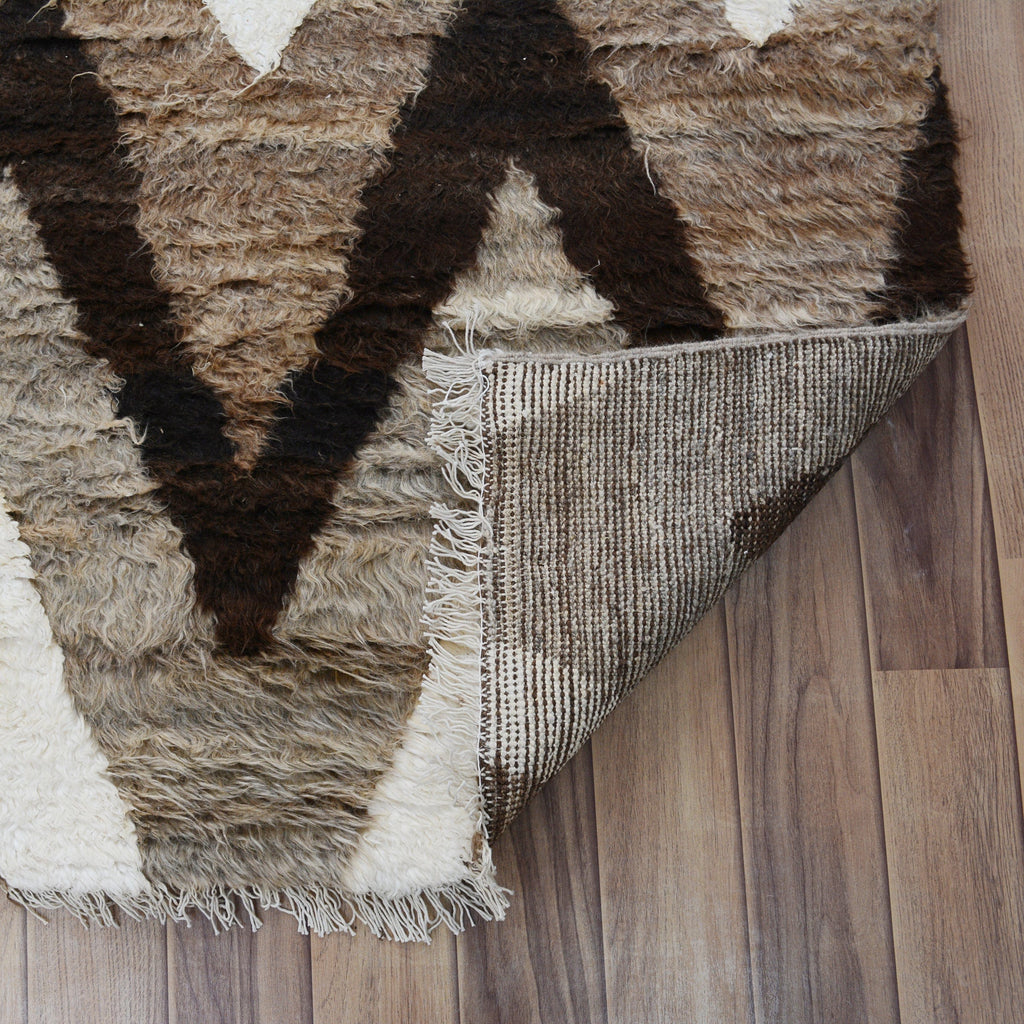 Thick Plush Chevron Shaggy Moroccan Area Rug 6x9