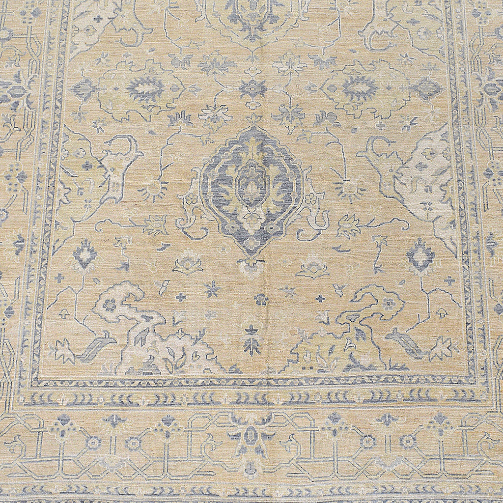 Muted Floral Oushak Turkish Area Rug 8x10