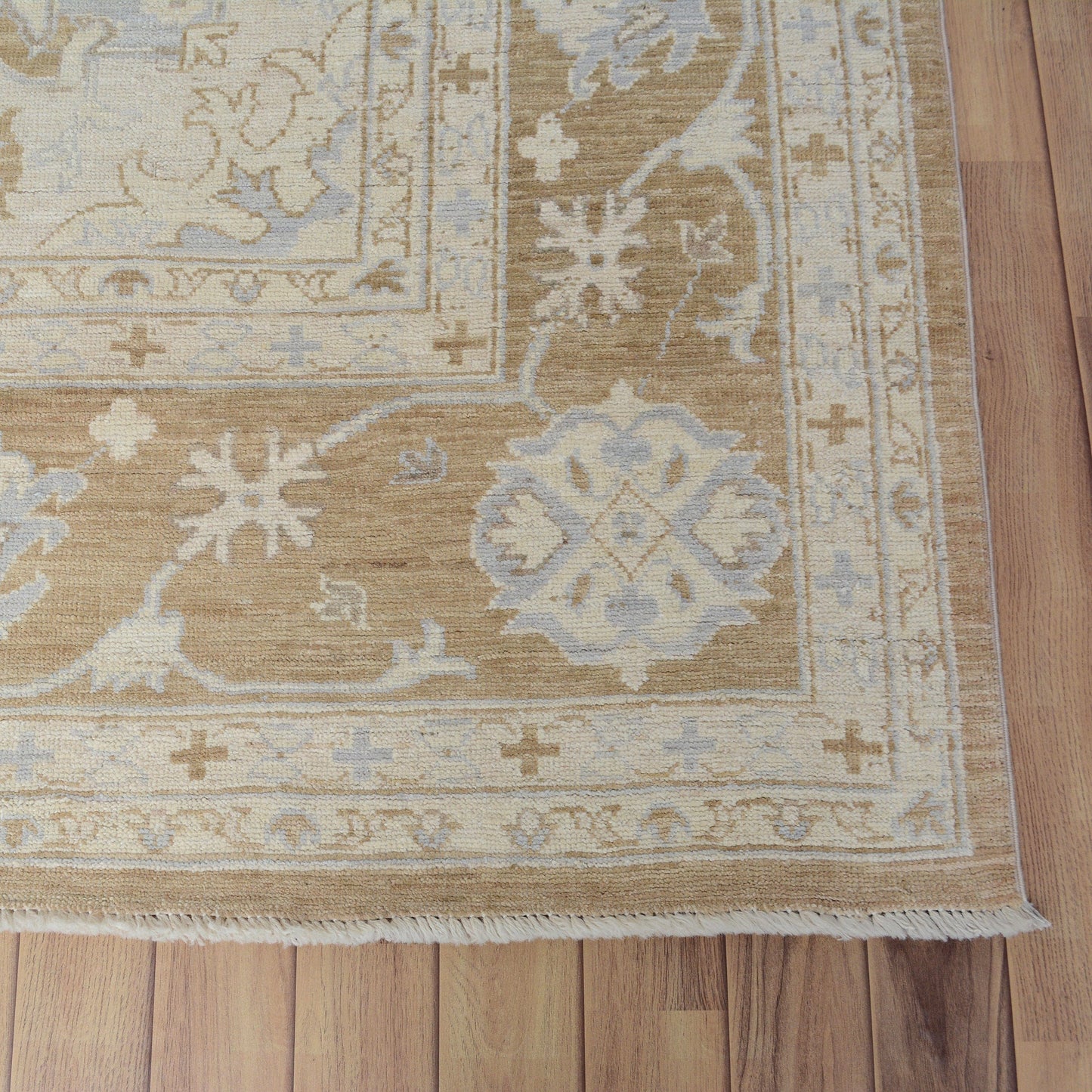 Muted Floral Oushak Turkish Area Rug 9x13