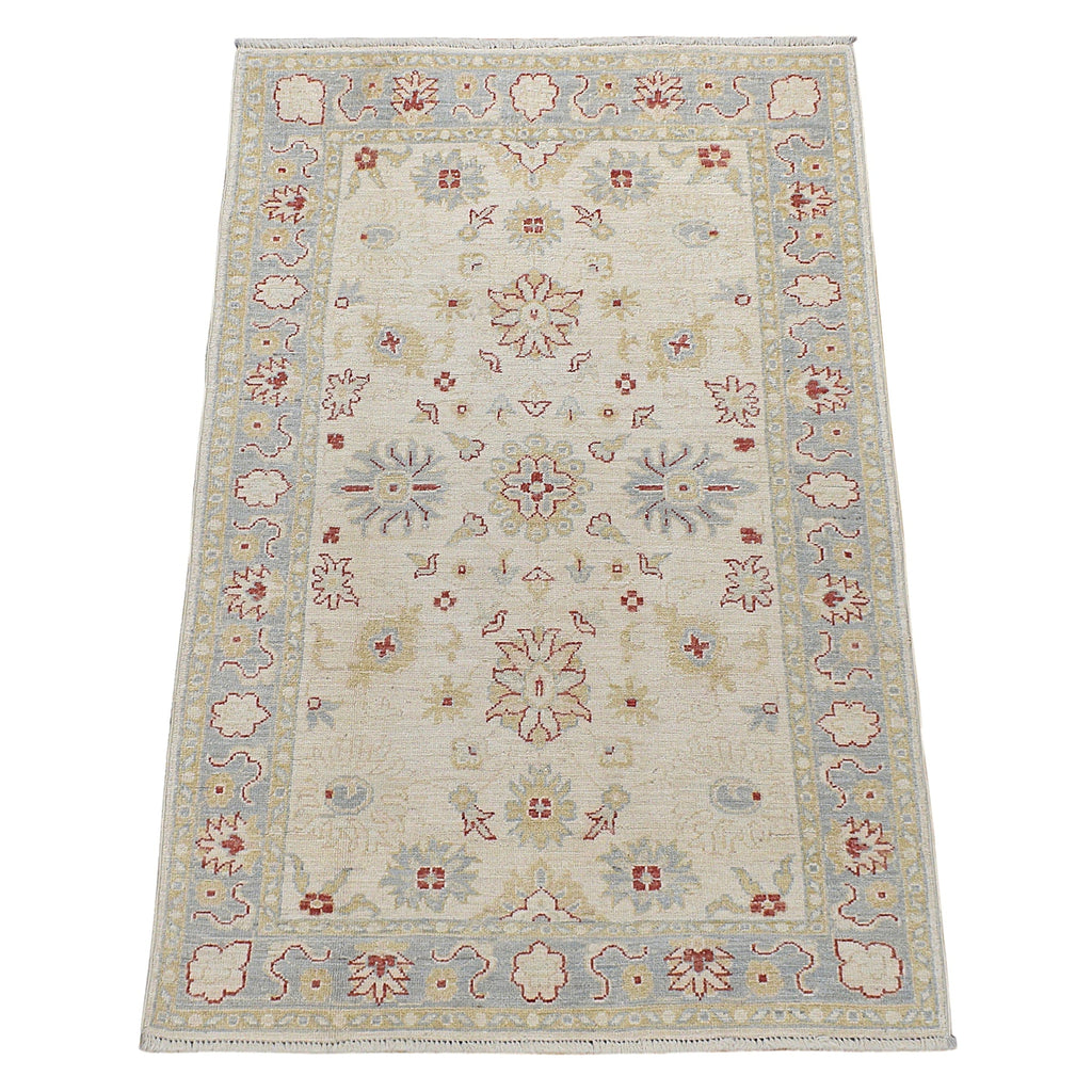 Muted Floral Oushak Turkish Area Rug 4x6