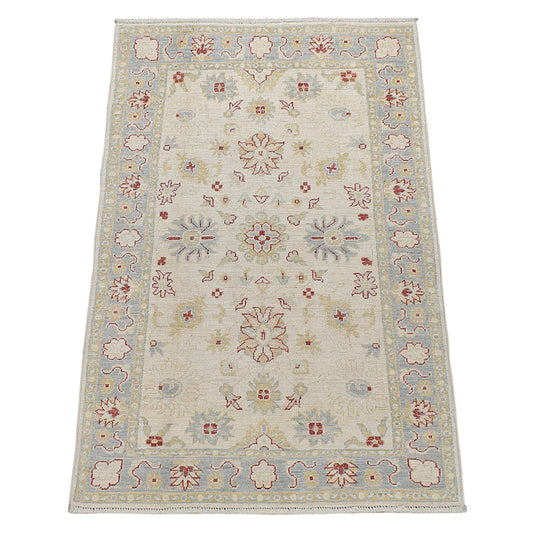 Muted Floral Oushak Turkish Area Rug 4x6