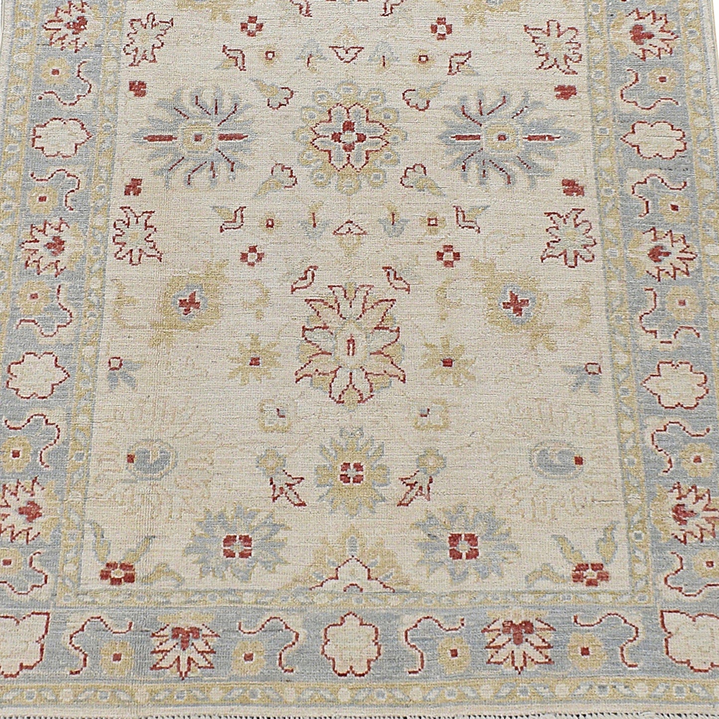 Muted Floral Oushak Turkish Area Rug 4x6