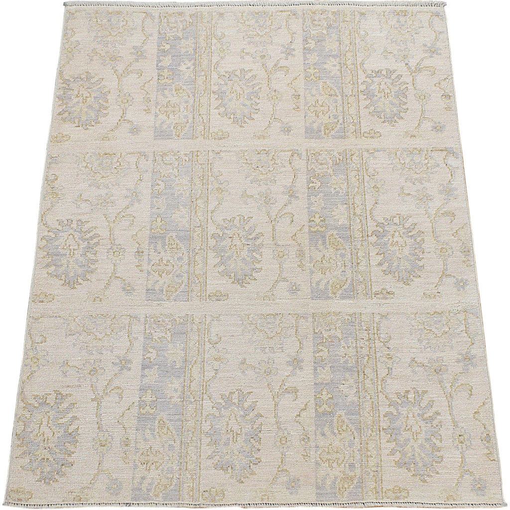 Floral Oushak Turkish Area Rug 4x5