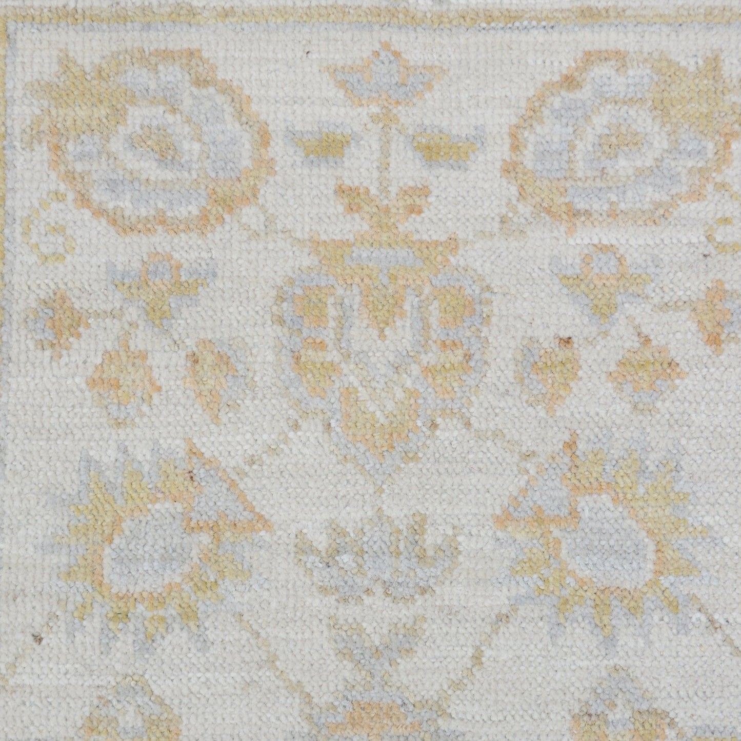 All-Over Floral Oushak Turkish Ivory Area Rug 2x3