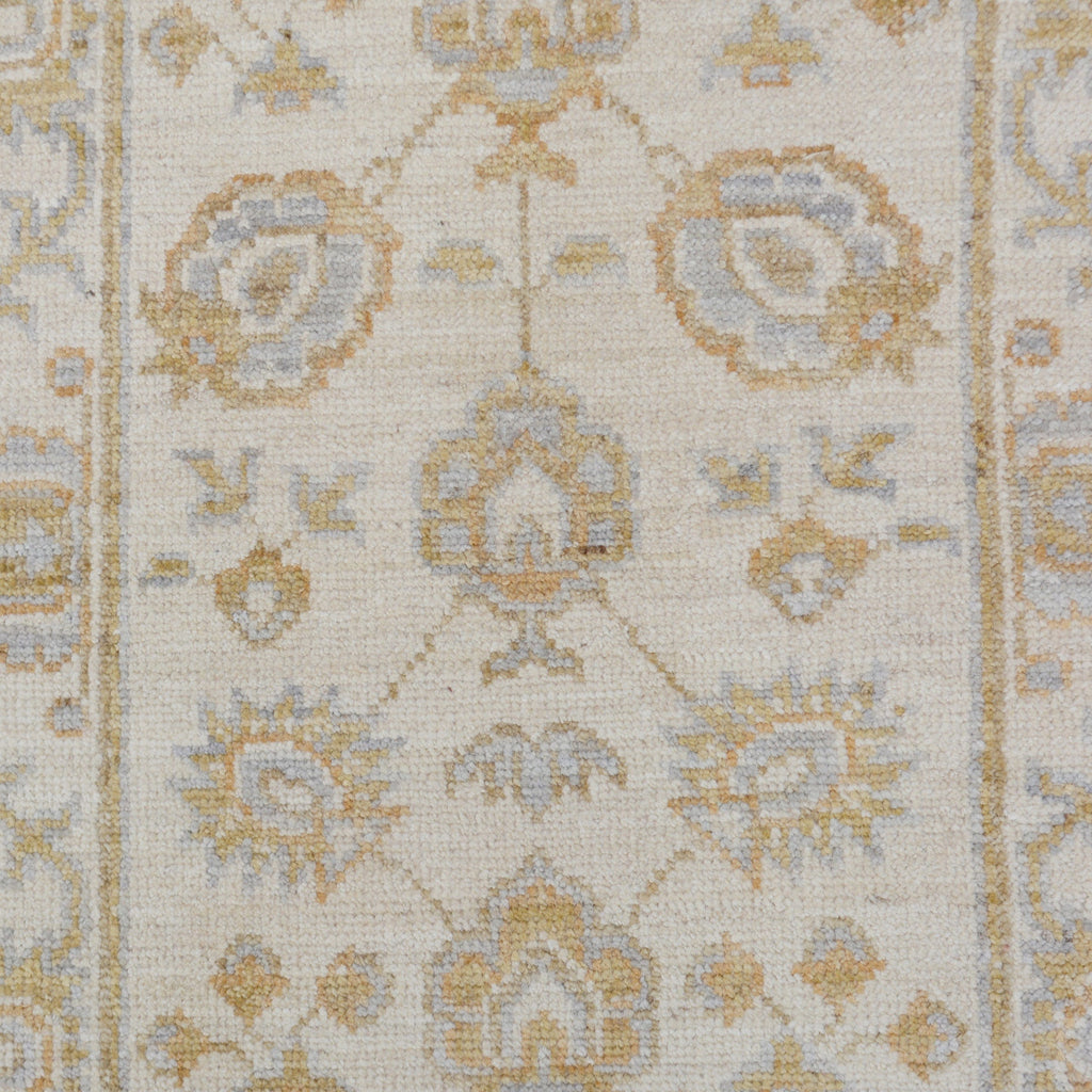 All-Over Floral Oushak Turkish Ivory Area Rug 2x3