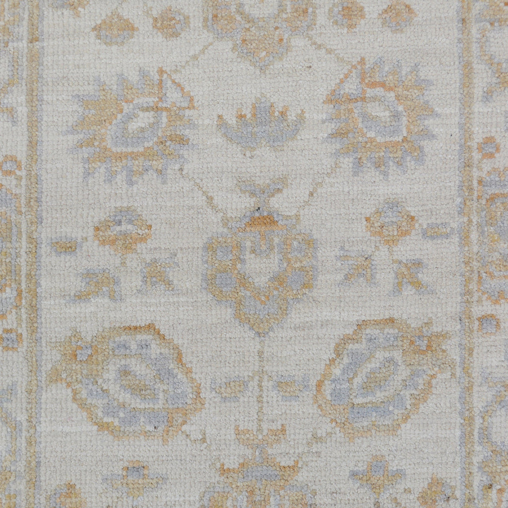 All-Over Floral Oushak Turkish Ivory Area Rug 2x3