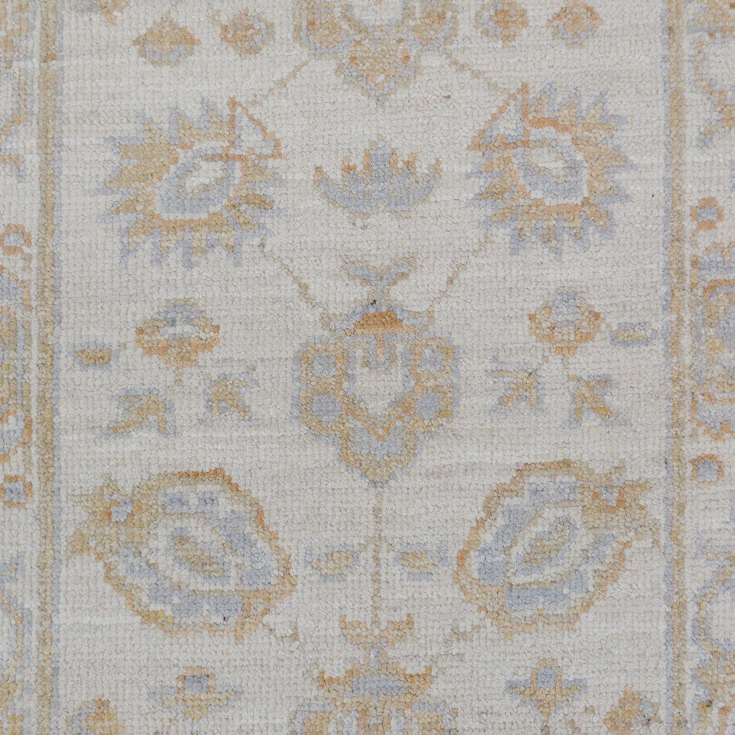 All-Over Floral Oushak Turkish Ivory Area Rug 2x3