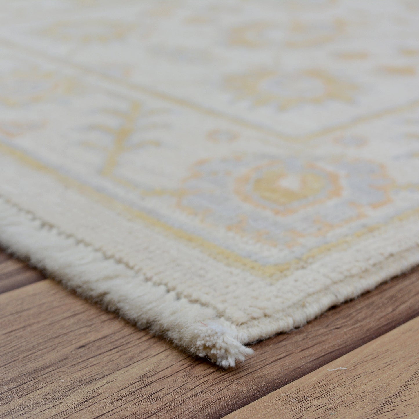 All-Over Floral Oushak Turkish Ivory Area Rug 2x3