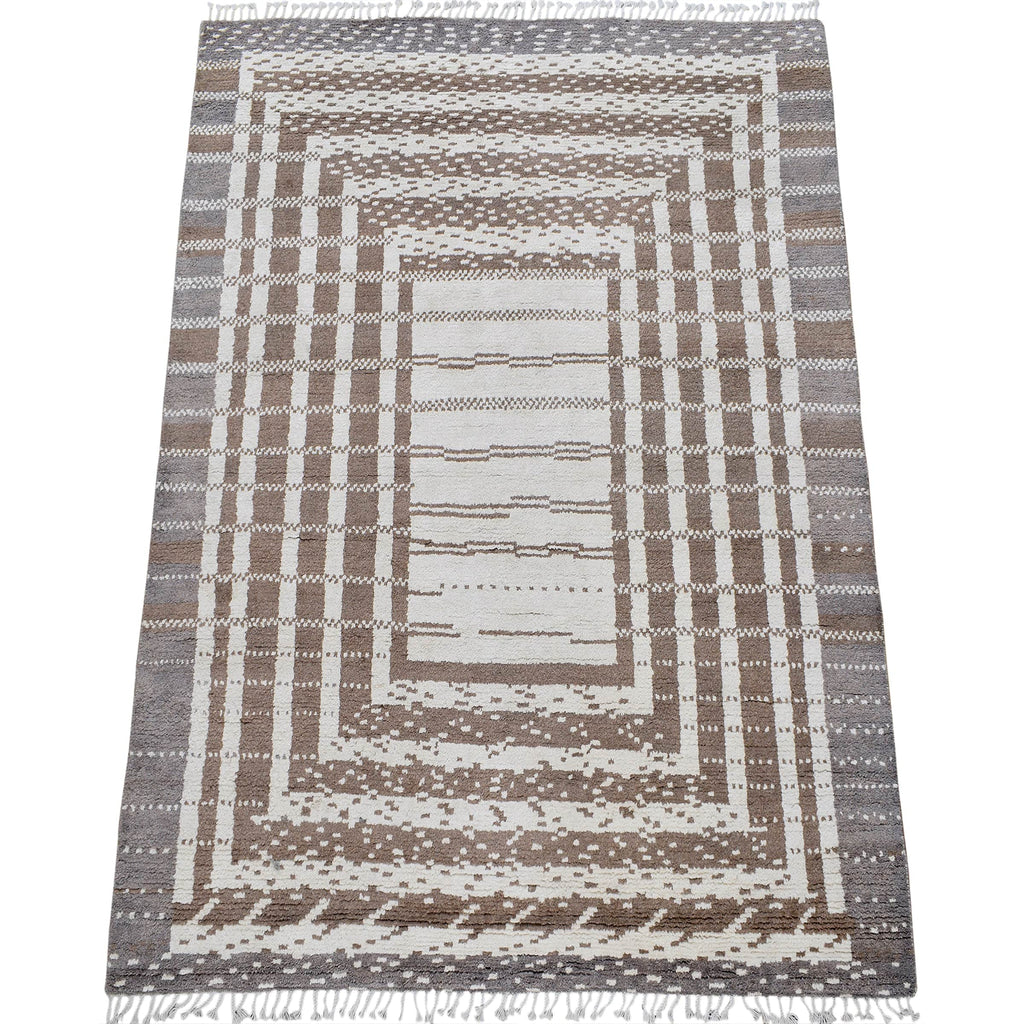 Tribal Ivory Moroccan Area Rug 8x10