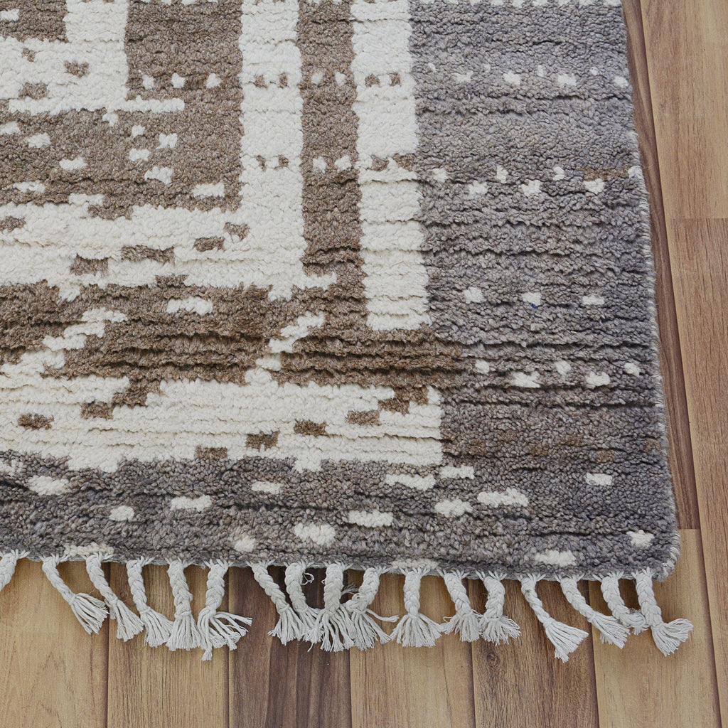 Tribal Ivory Moroccan Area Rug 8x10