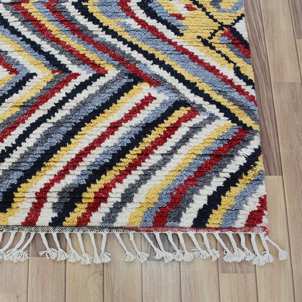 Modern Moroccan Area Rug 6x9