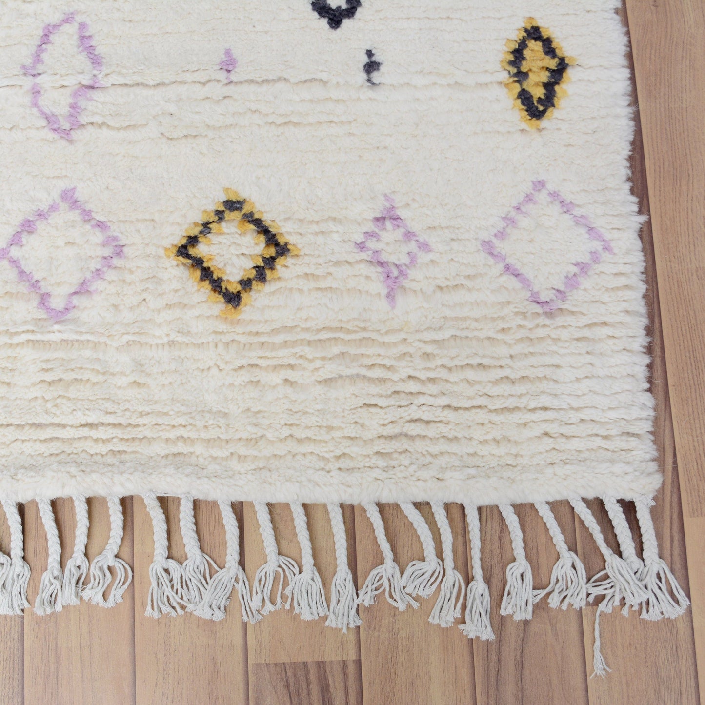 Ivory South-Western Moroccan Runner Rug 5x12