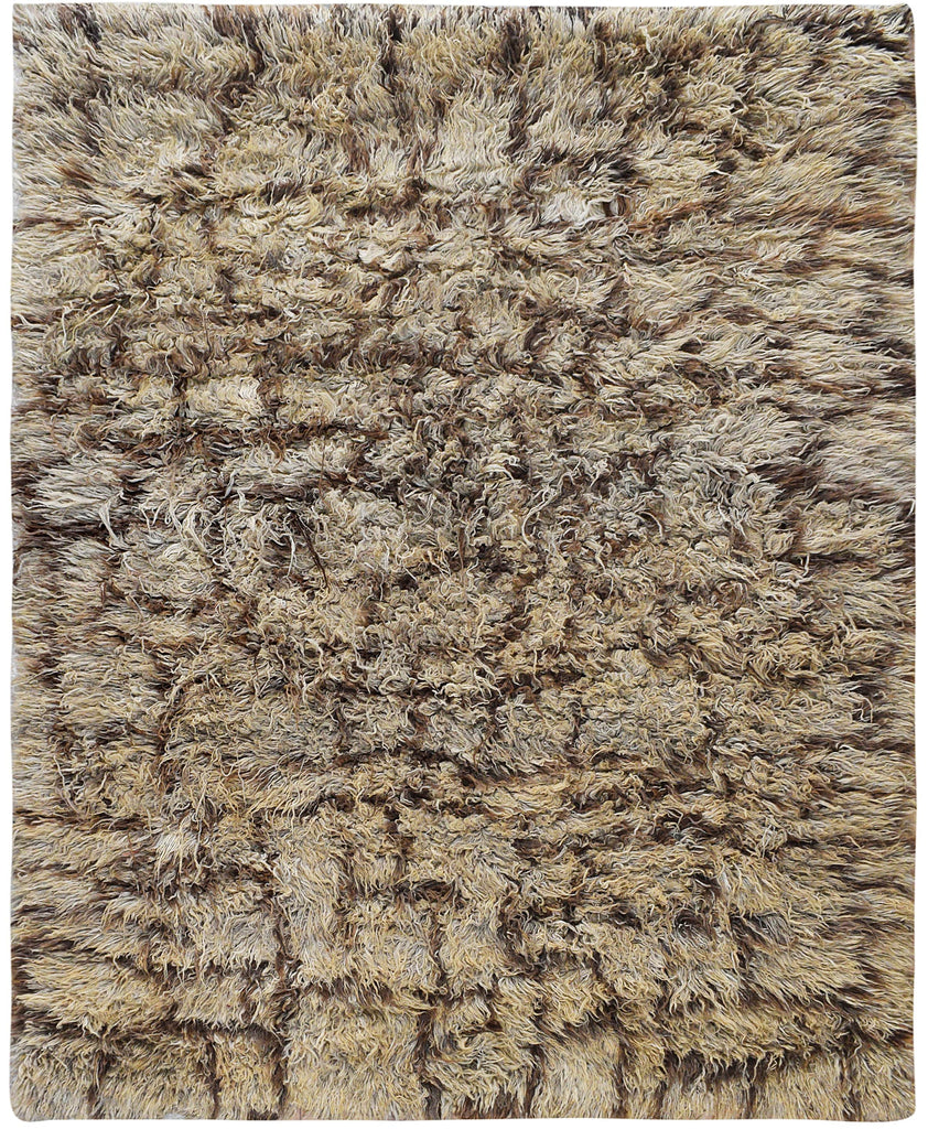 Light Brown Modern Plush Shaggy Moroccan Area Rug 6x8