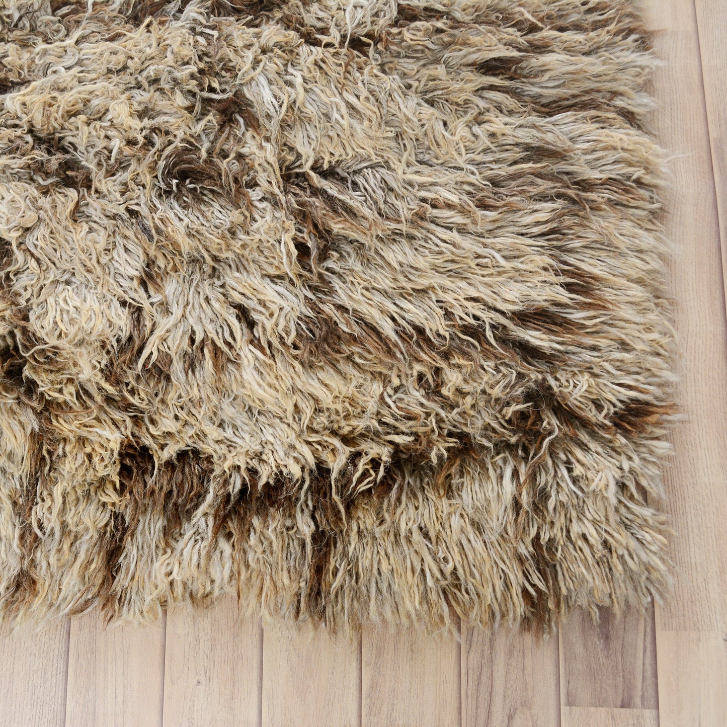 Light Brown Modern Plush Shaggy Moroccan Area Rug 6x8