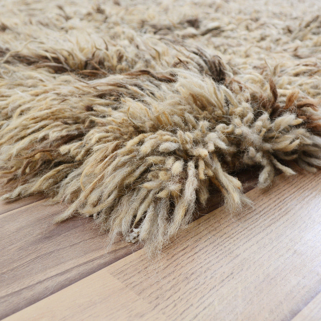 Light Brown Modern Plush Shaggy Moroccan Area Rug 6x8