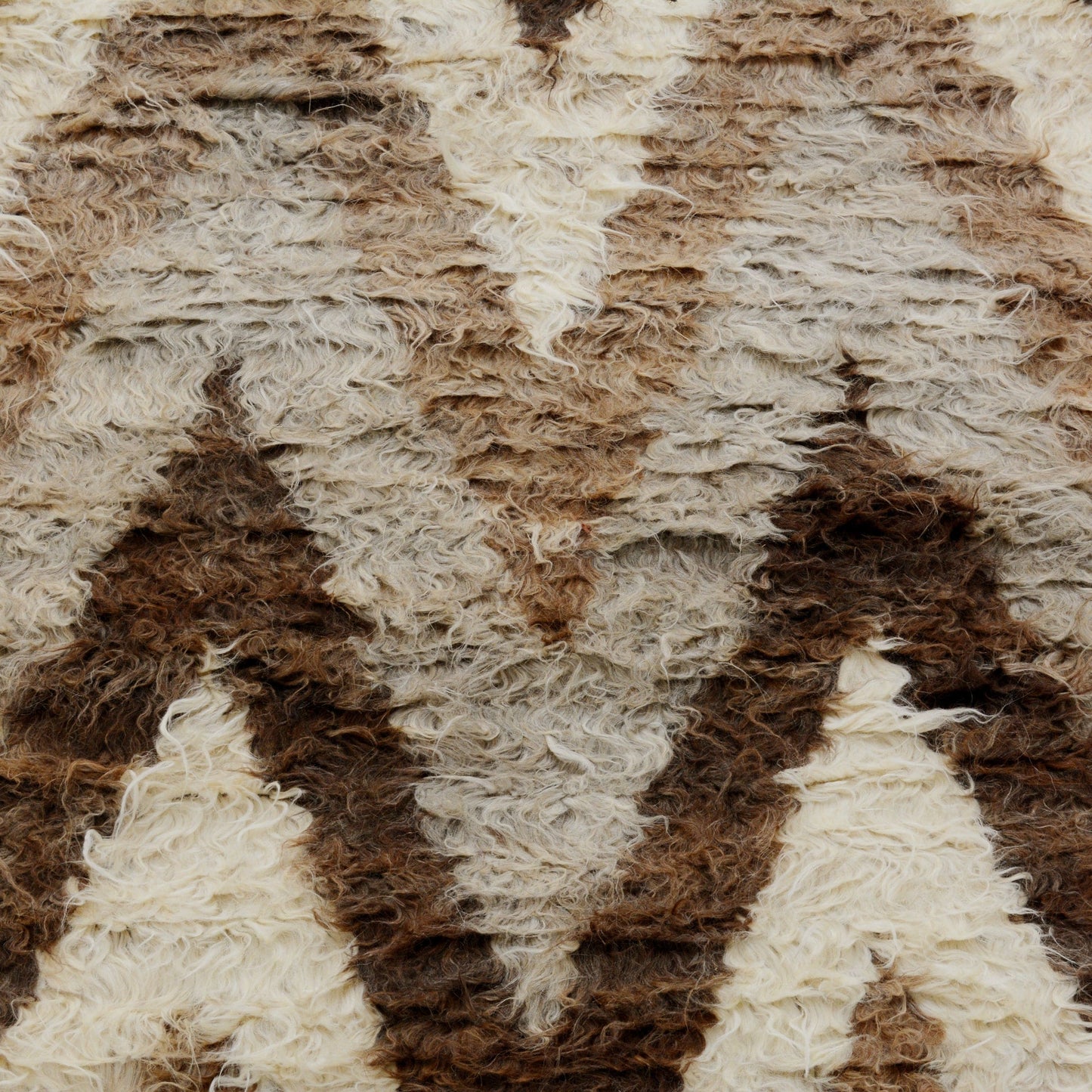 Chevron Shaggy Moroccan Area Rug 4x6