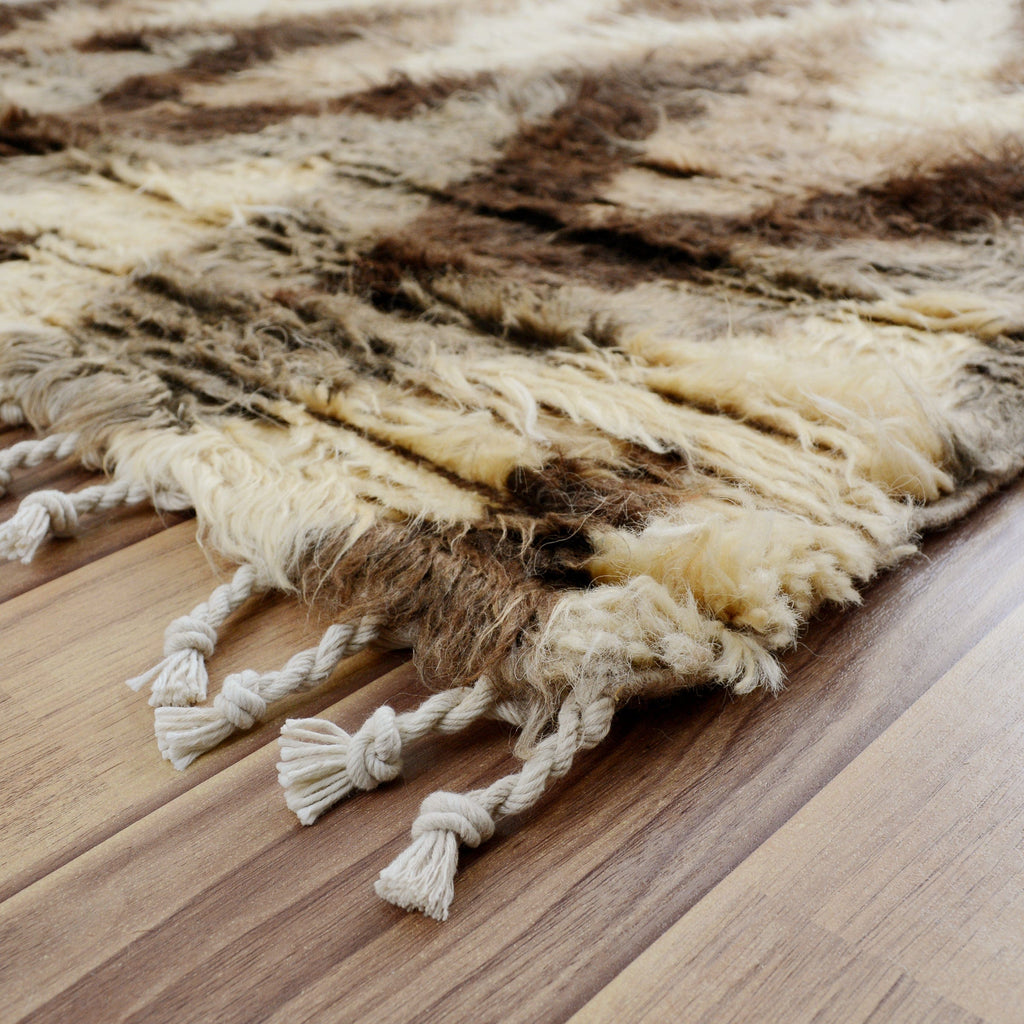 Chevron Shaggy Moroccan Area Rug 4x6