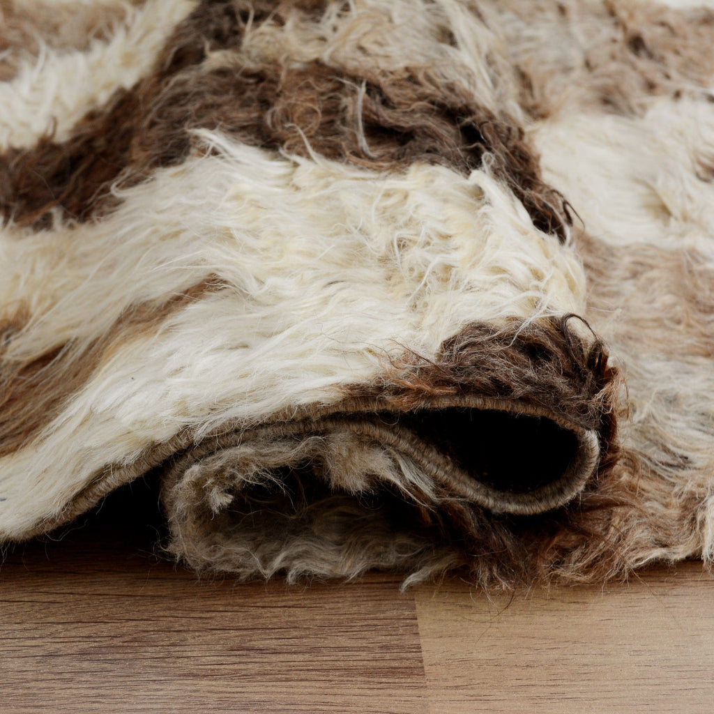 Chevron Shaggy Moroccan Area Rug 4x6