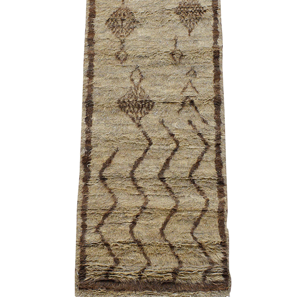 Tribal Thick Plush Shaggy Moroccan Runner Rug 3x8