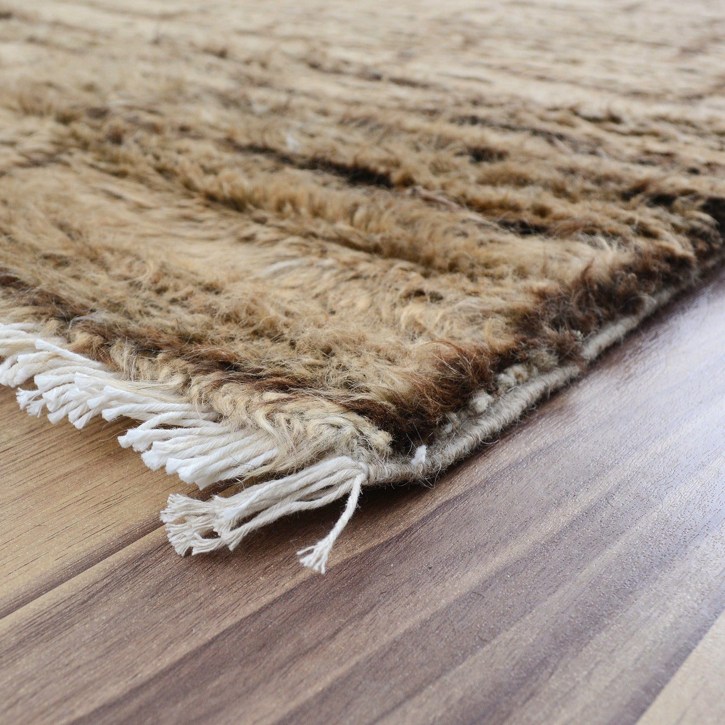 Modern Shaggy Moroccan Runner Rug 3x8