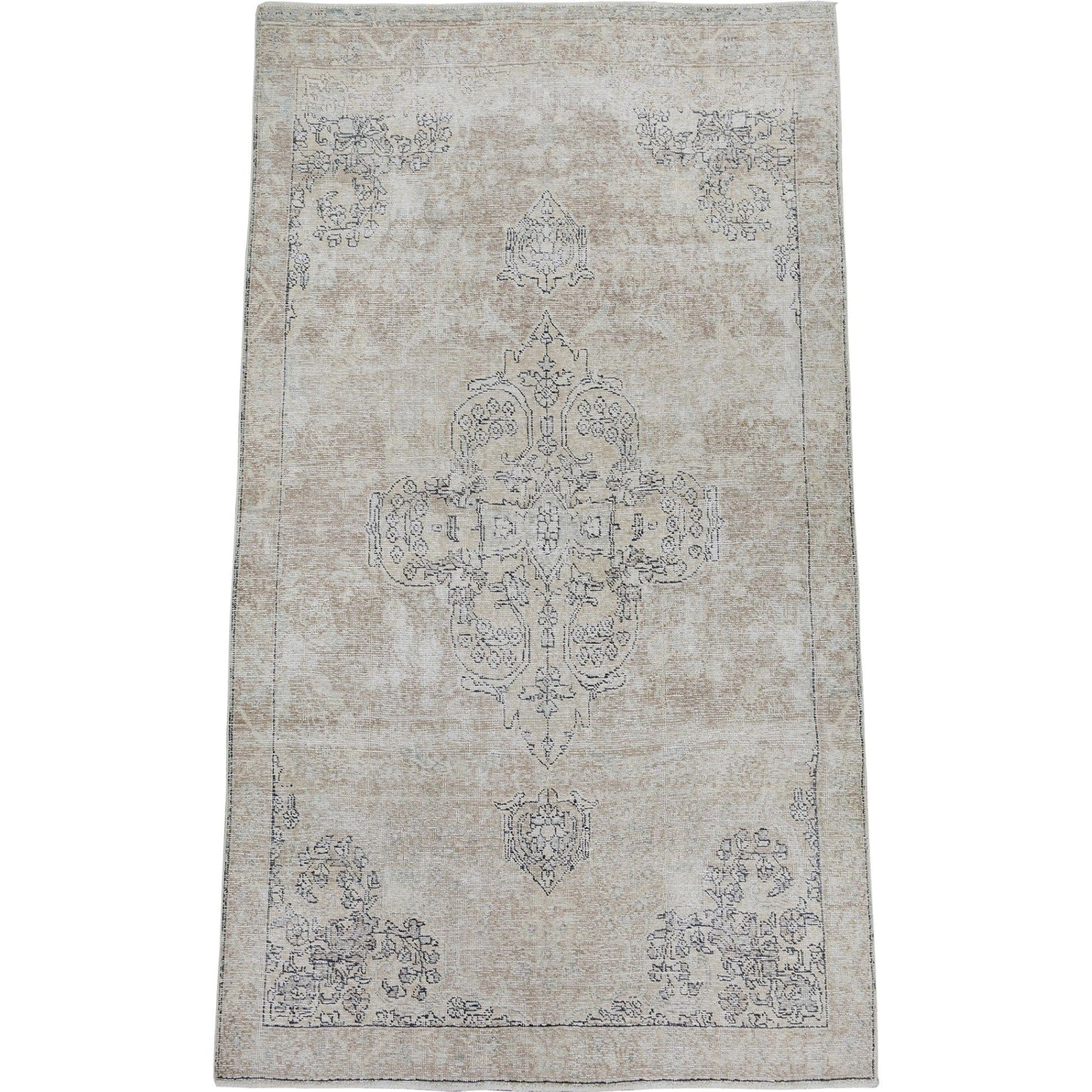 Antique Tabriz Persian Distressed Area Rug 6x9