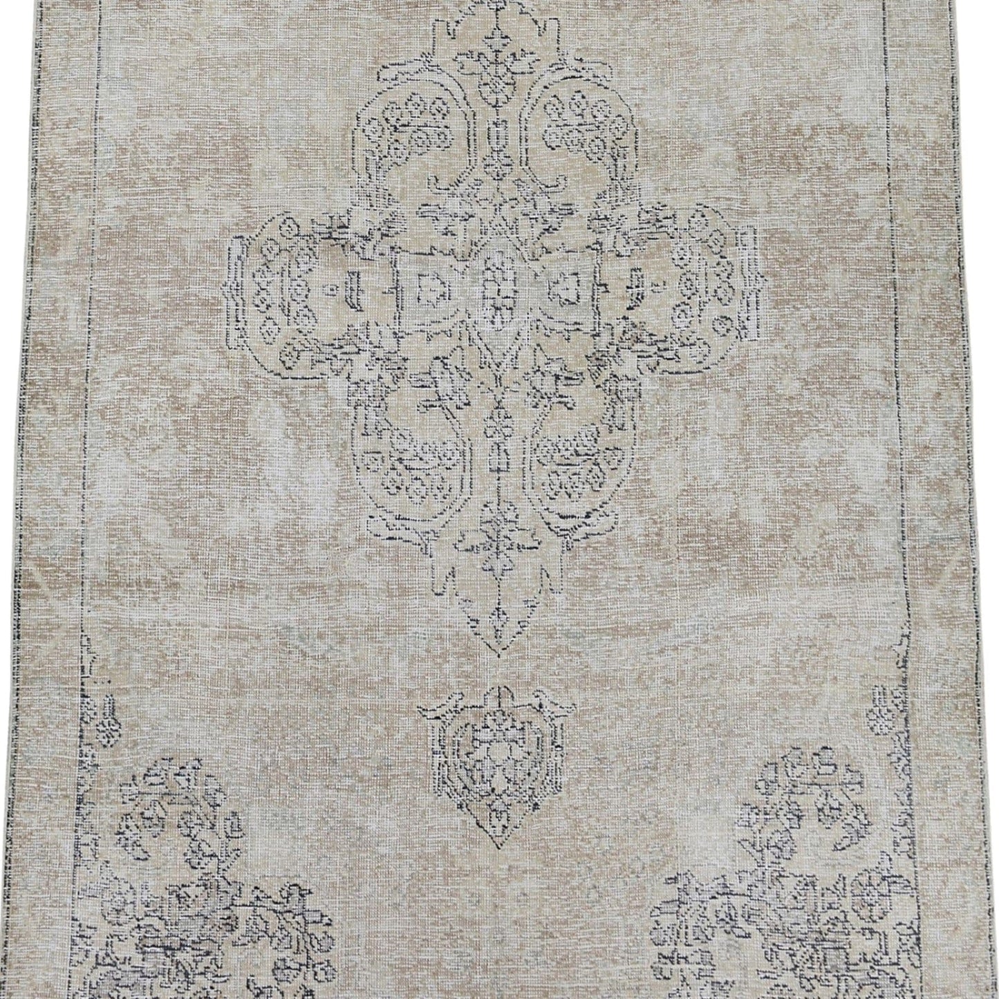 Antique Tabriz Persian Distressed Area Rug 6x9