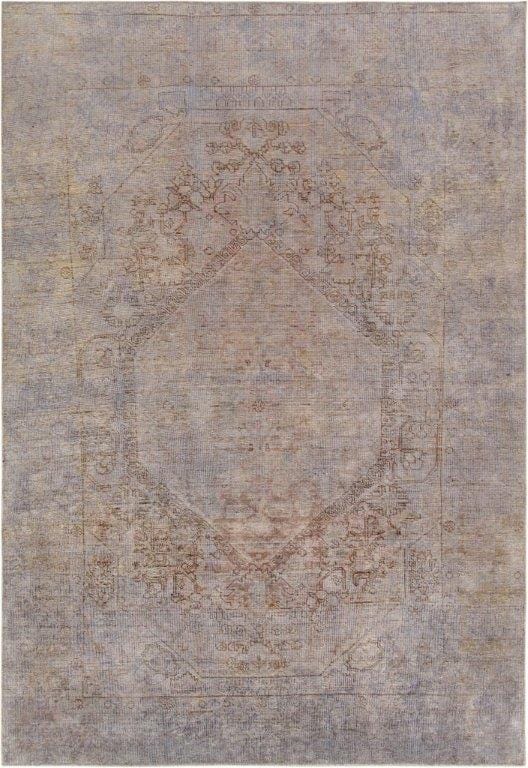 Vintage Overdye Collection Grey Lamb's Wool Area Rug- 6' 4" X 9' 5"