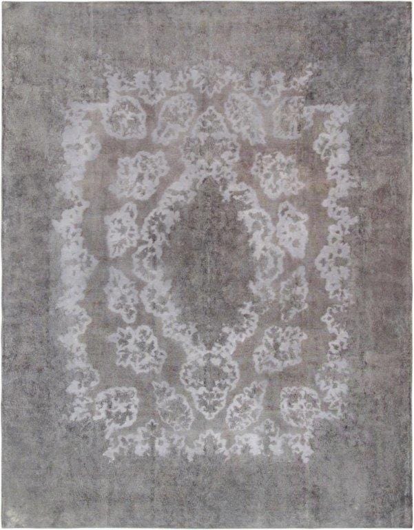 Vintage Overdye Collection Silver Lamb's Wool Area Rug- 9'11" X 12'11"