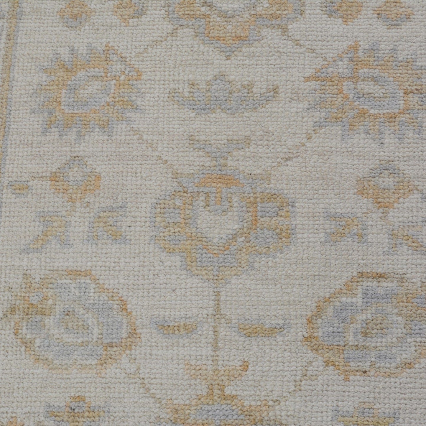 All-Over Floral Oushak Turkish Ivory Area Rug 2x3