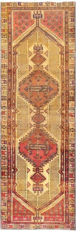 Vintage Serab Collection Camel Lamb's Wool Area Rug- 3' 3" X 9'11"