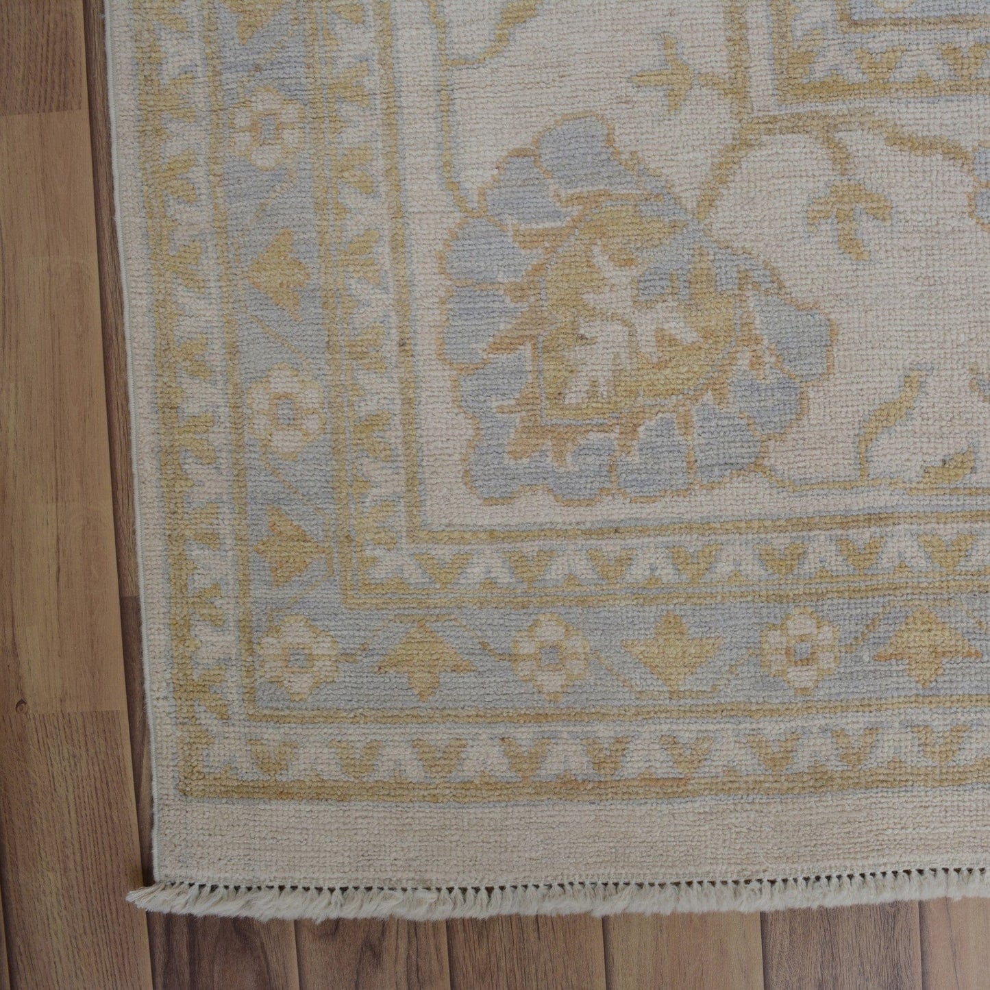 All-Over Vegetable Dye Muted Oushak Turkish Area Rug 11x17