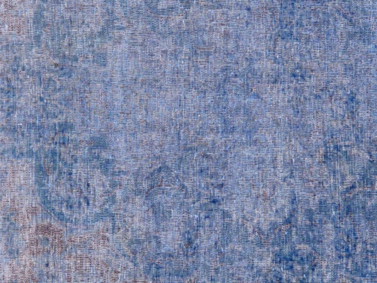 Vintage Overdye Collection Blue Lamb's Wool Area Rug-10' 1" X 12' 6"