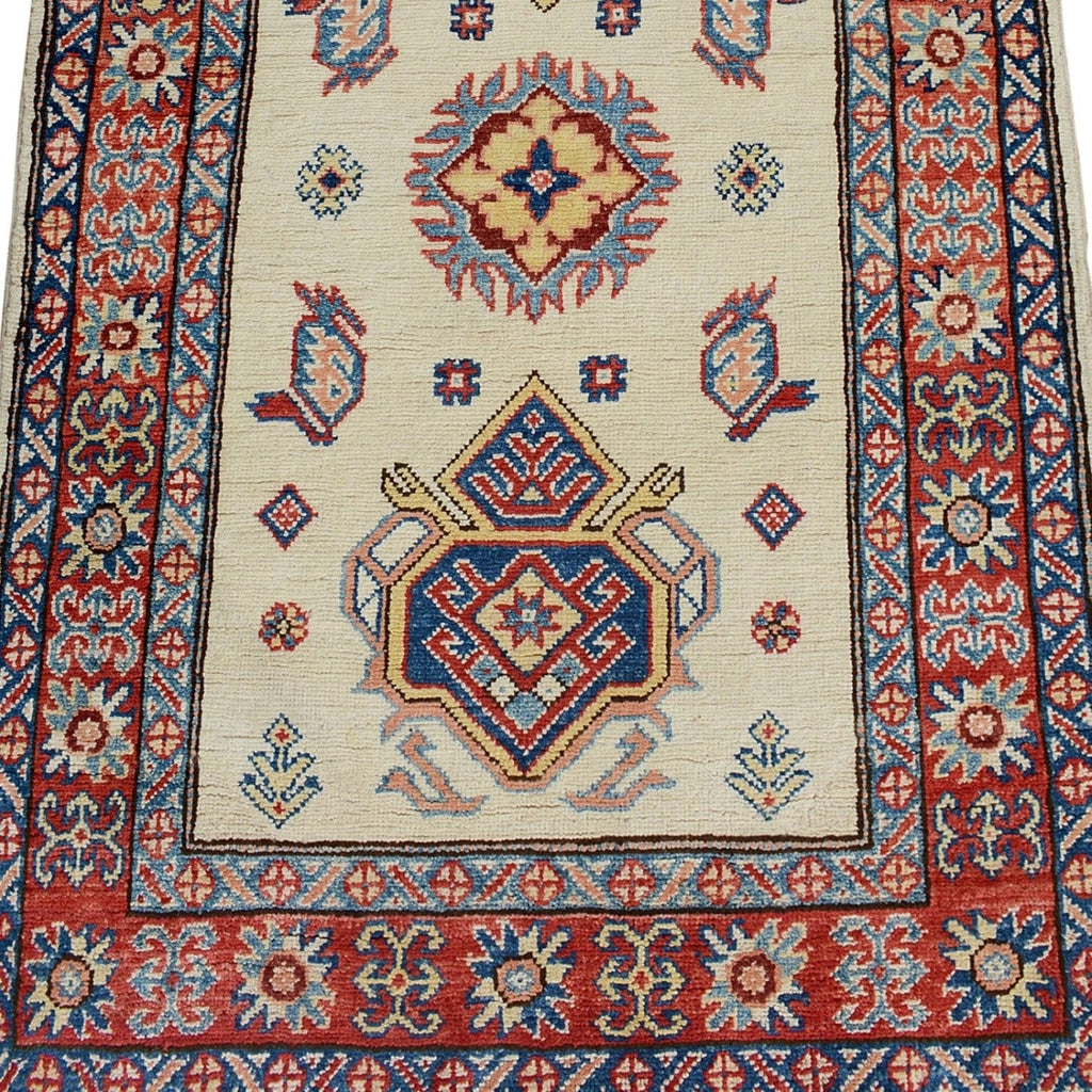 Geometric Super Kazak Oriental Area Rug 3x5