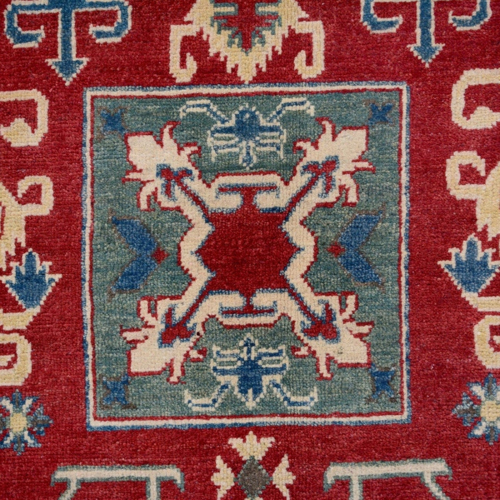 Geometric Super Kazak Oriental Area Rug 5x7