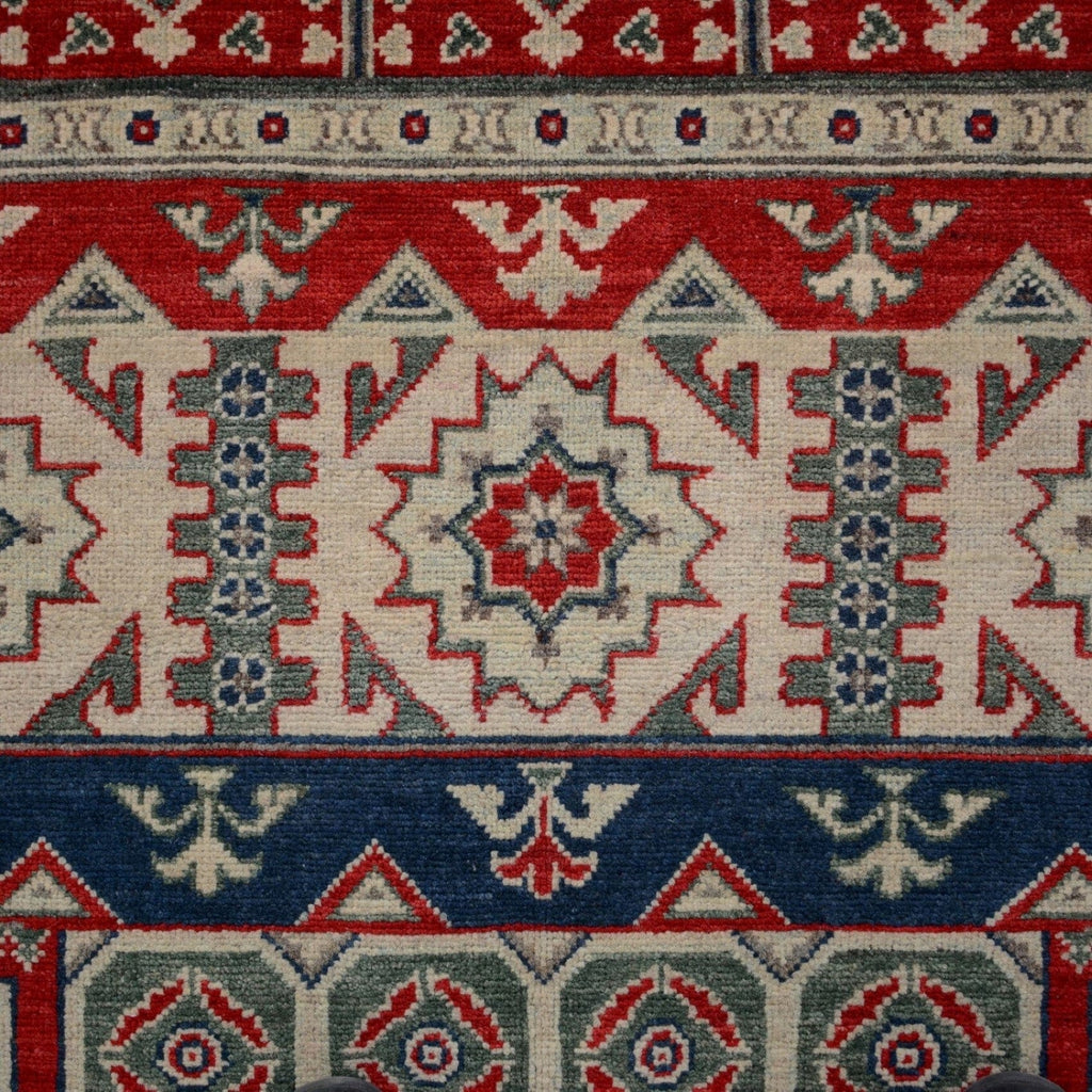 Geometric Super Kazak Oriental Area Rug 5x7