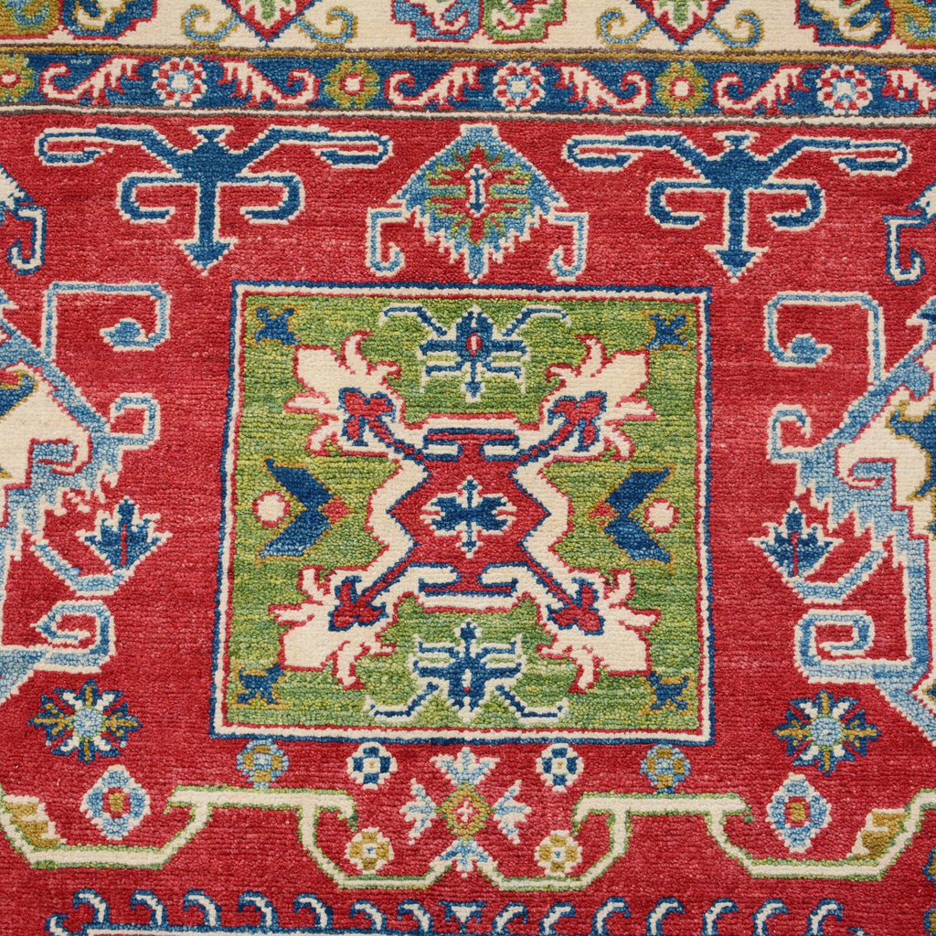 Geometric Super Kazak Oriental Area Rug 5x7