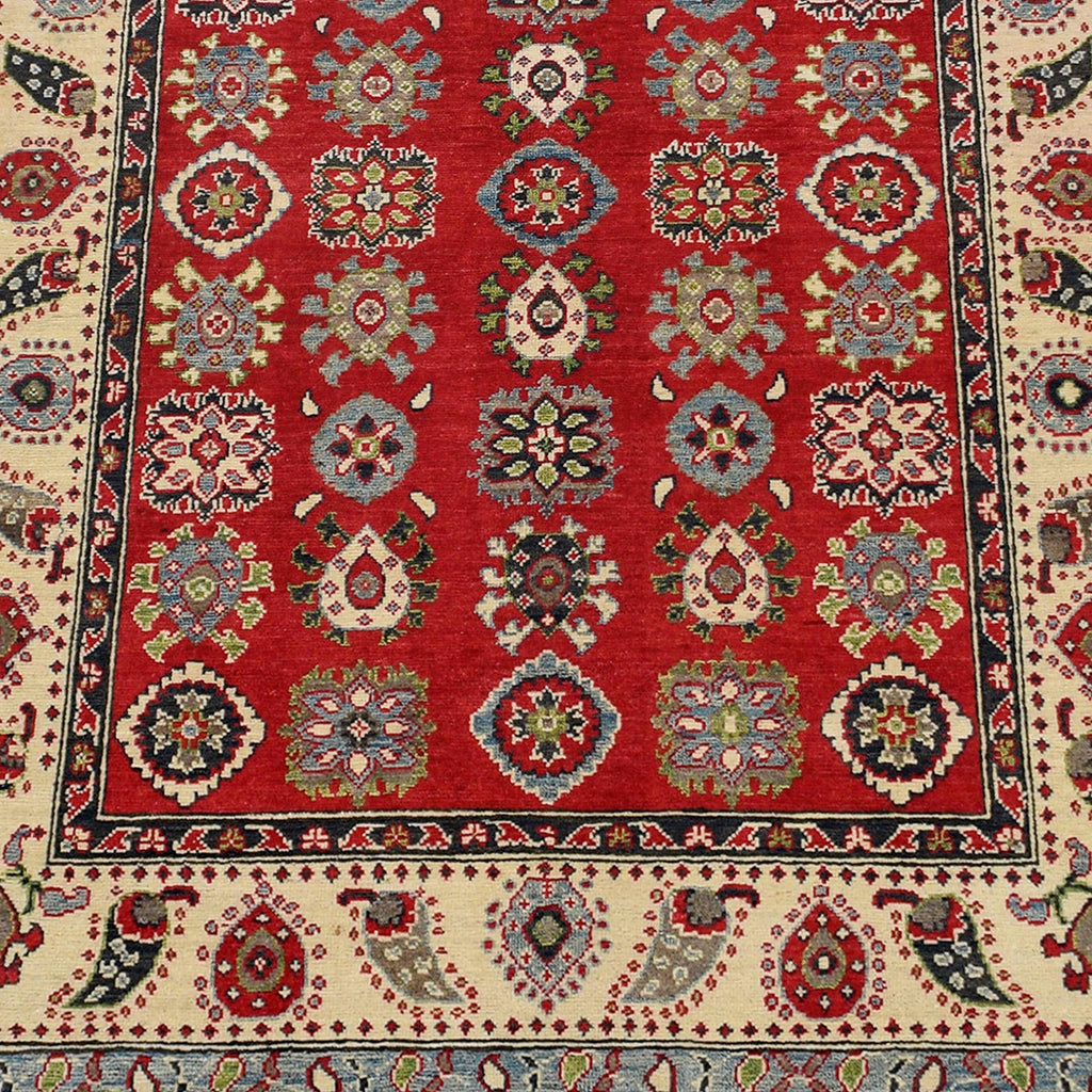 Geometric Super Kazak Oriental Area Rug 5x6