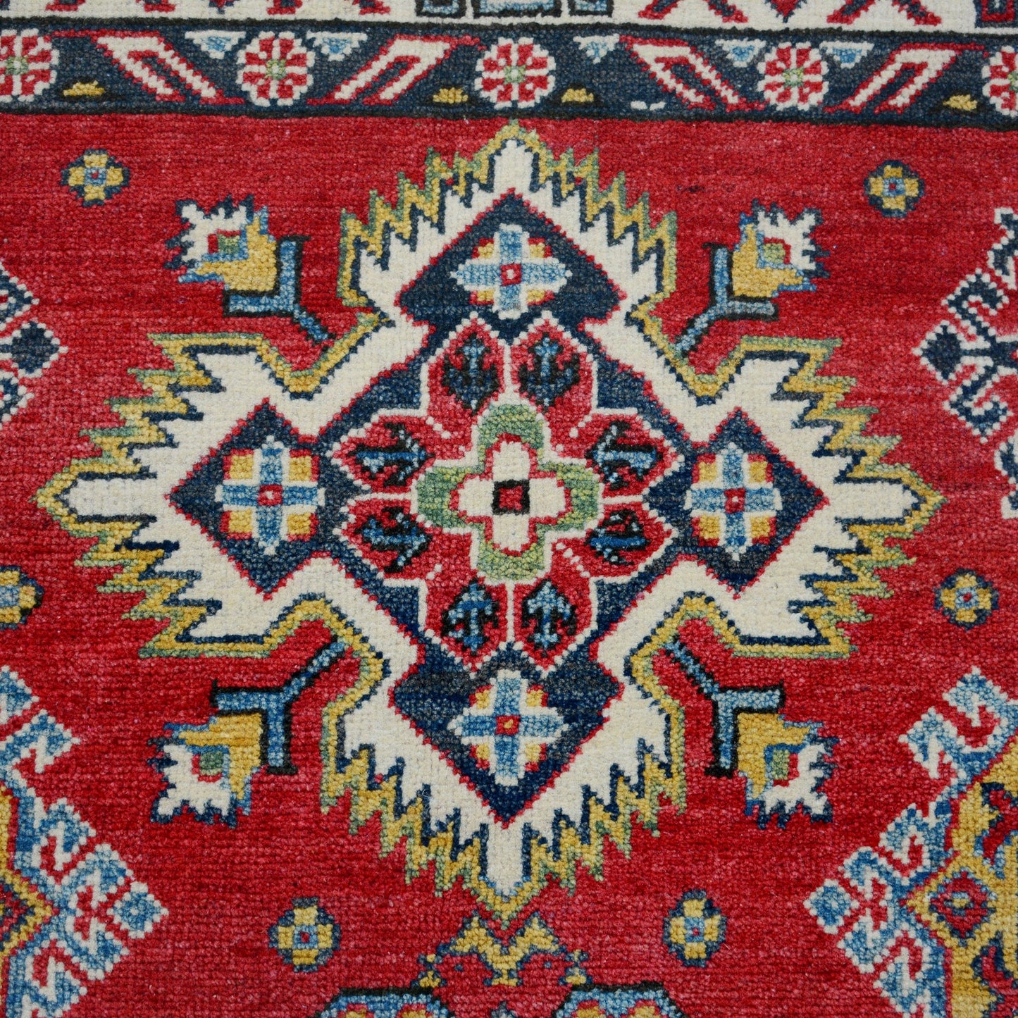 Geometric Super Kazak Oriental Area Rug 5x7