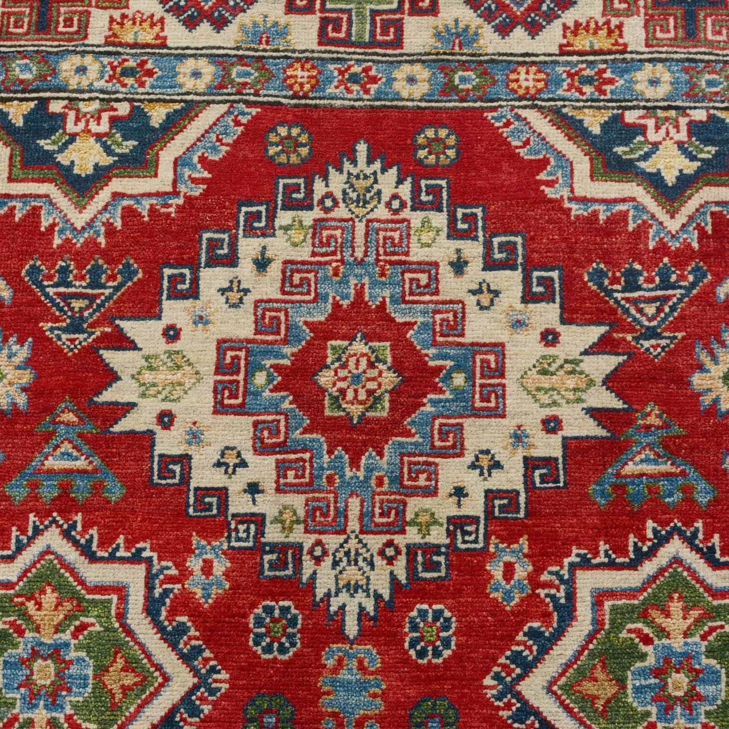 Geometric Super Kazak Oriental Area Rug 5x7